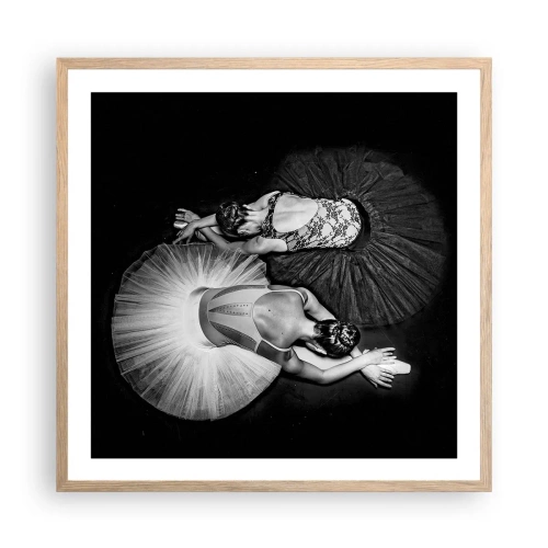 Poster in einem Rahmen aus heller Eiche - Jin und Jang – perfekte Balance - 60x60 cm