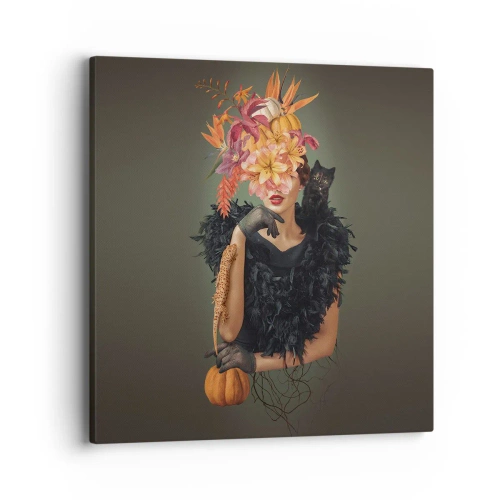 Bild auf Leinwand - Leinwandbild - Der Zauber einer Hexe - 40x40 cm
