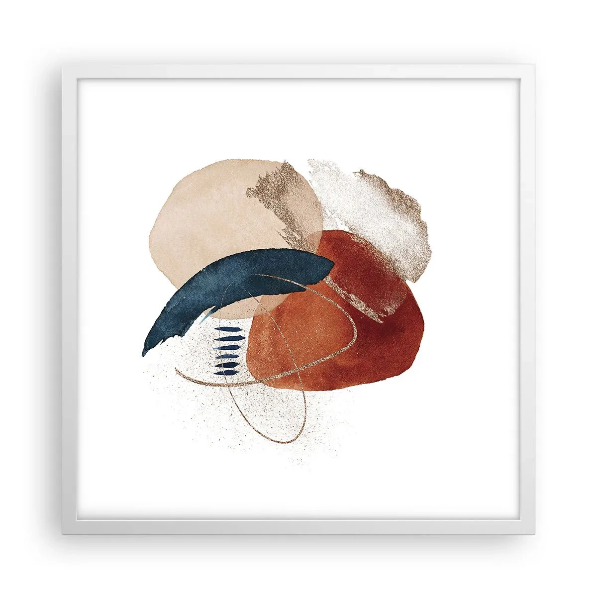 Poster in einem weißen Rahmen - Ovale Komposition - 50x50 cm