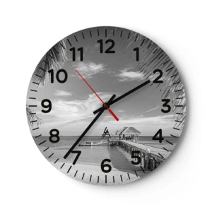 Wanduhr - Glasuhr - Erinnerung oder Traum? - 30x30 cm