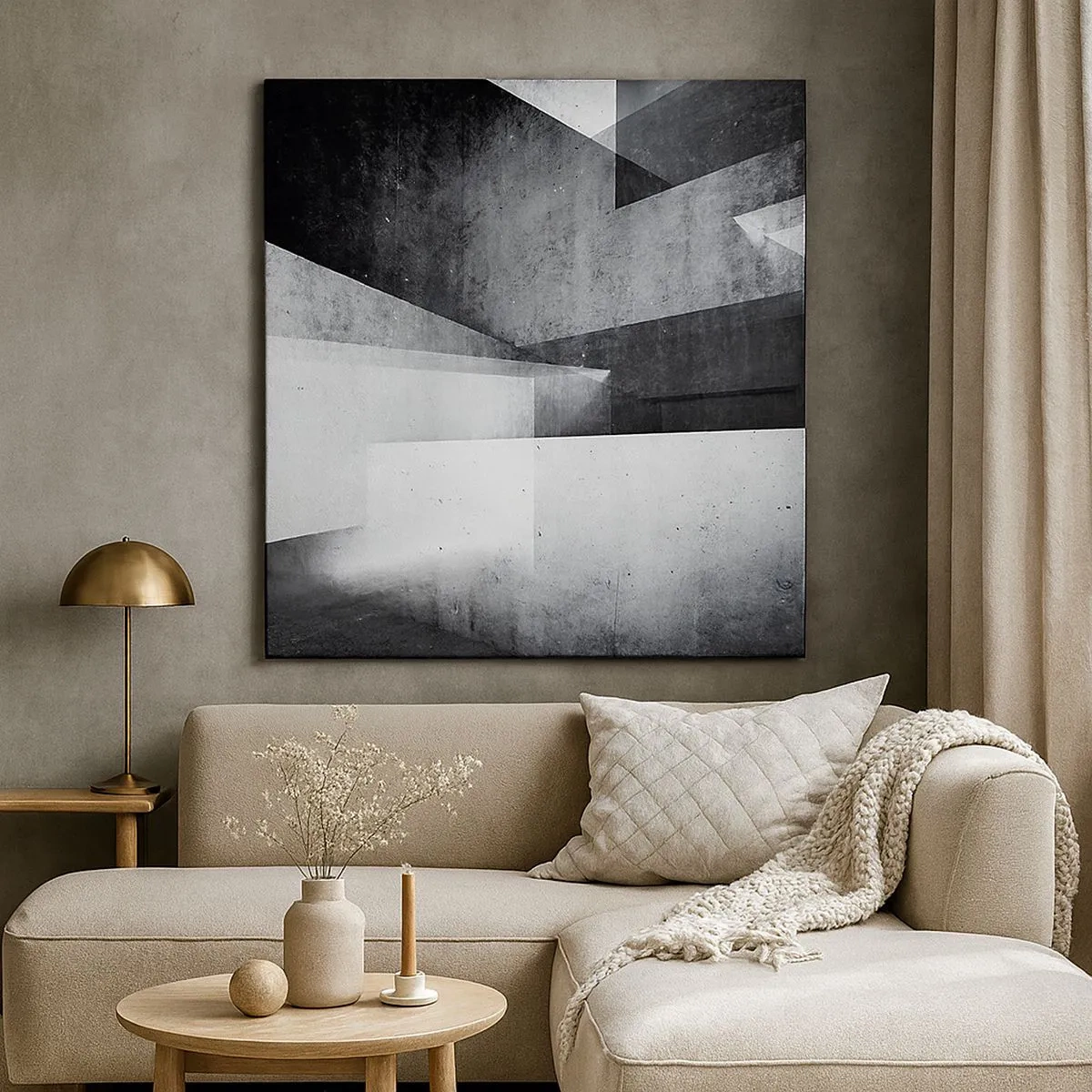 Bild auf Leinwand - Leinwandbild - Die Raumstruktur - 30x30 cm