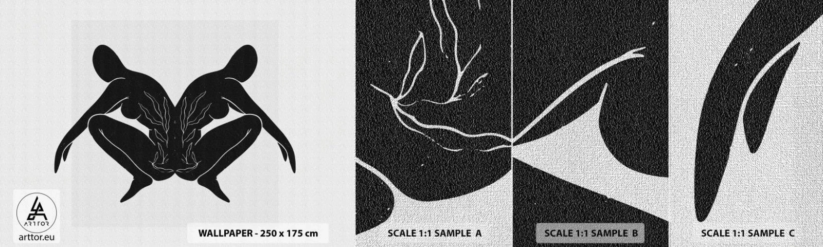 Fototapeten Muster Premium Canvas - Gemeinsame Seele - Menschen, Minimalistisch, Zwillinge - 100x30 cm