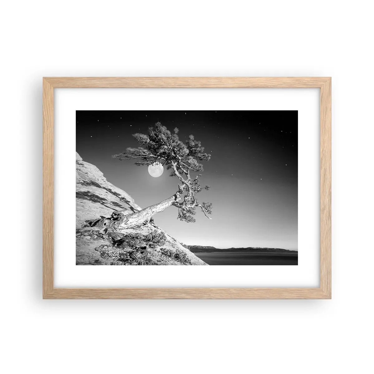 Poster in einem Rahmen aus heller Eiche - Siegreiche Kämpferin - 40x30 cm