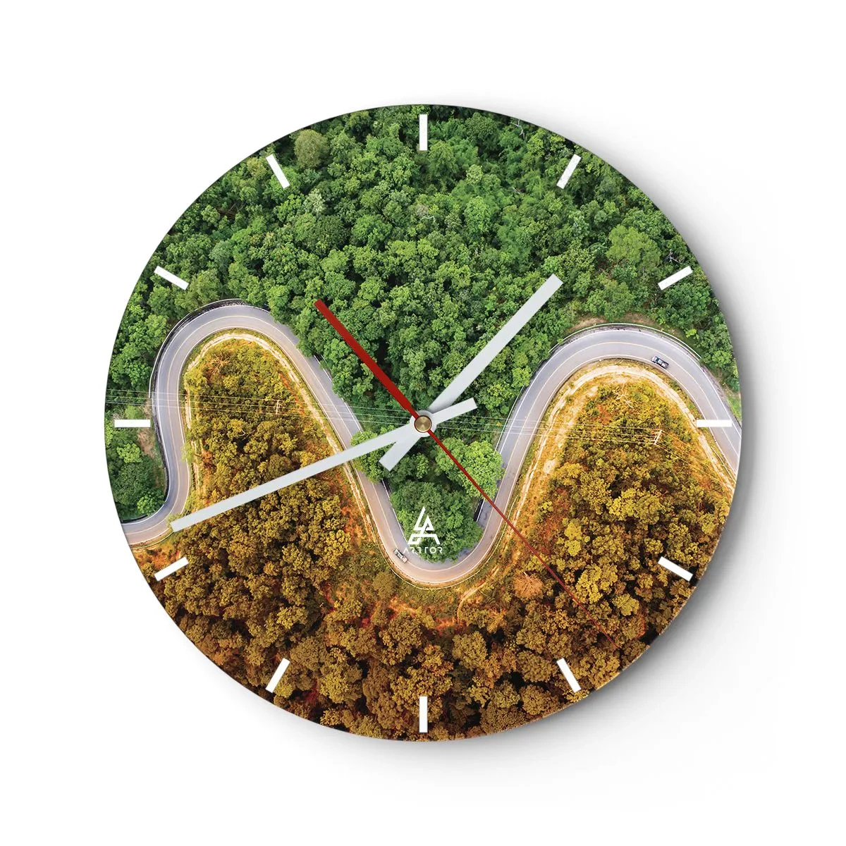 Wanduhr - Glasuhr - Grenzen und Durchbrüche - 40x40 cm