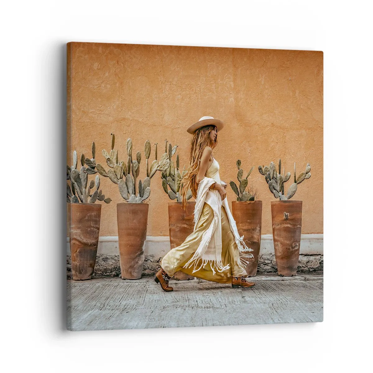 Bild auf Leinwand - Leinwandbild - Hippie-Stil - 40x40 cm