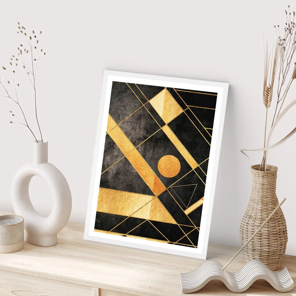 Poster in einem weißen Rahmen - Die Sonne der Wüste - 30x40 cm