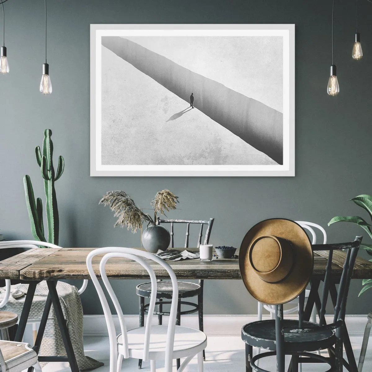 Poster in einem weißen Rahmen - Klares Ziel - 70x50 cm