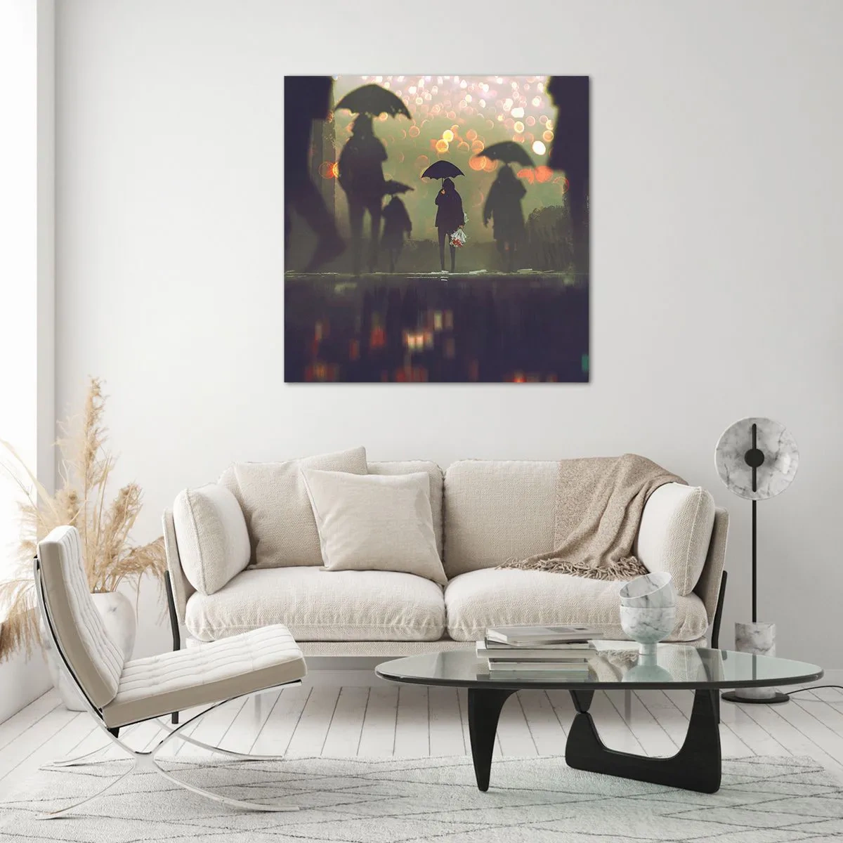 Glasbild - Bild auf glas - Aus der Perspektive eines Regentropfens - 30x30 cm