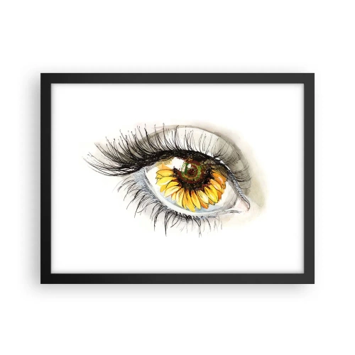 Poster in einem schwarzem Rahmen - Ein Look so heiß wie der Sommer - 40x30 cm