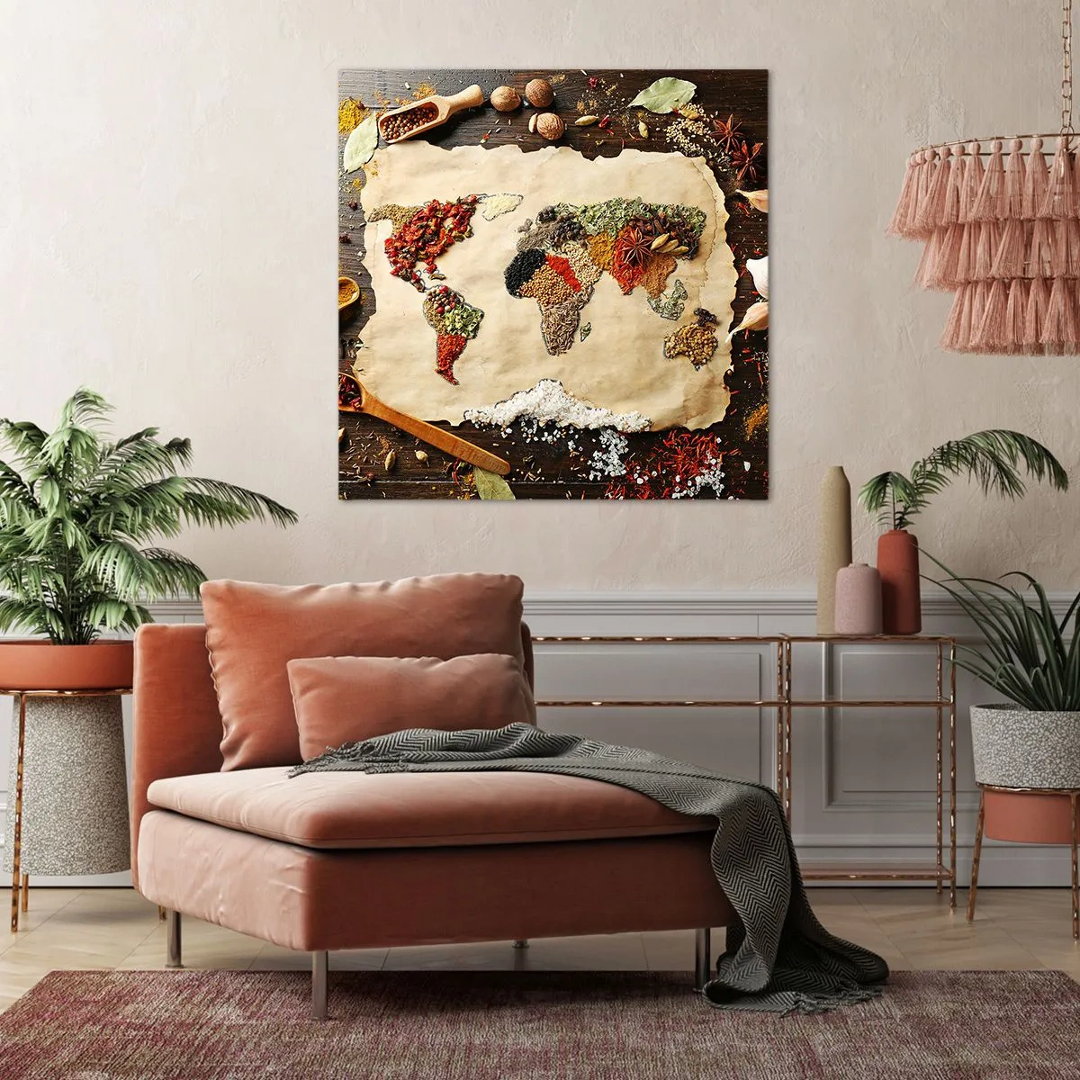 Bild auf Leinwand - Leinwandbild - Alle Aromen der Welt - 40x40 cm
