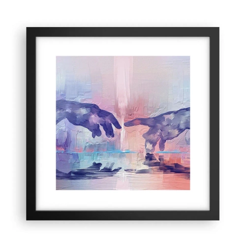 Poster in einem schwarzem Rahmen - Göttlicher Funke des Lebens - 30x30 cm