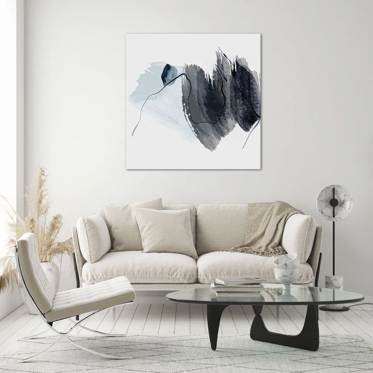 Glasbild - Bild auf glas - Intensität und Bewegung - 30x30 cm