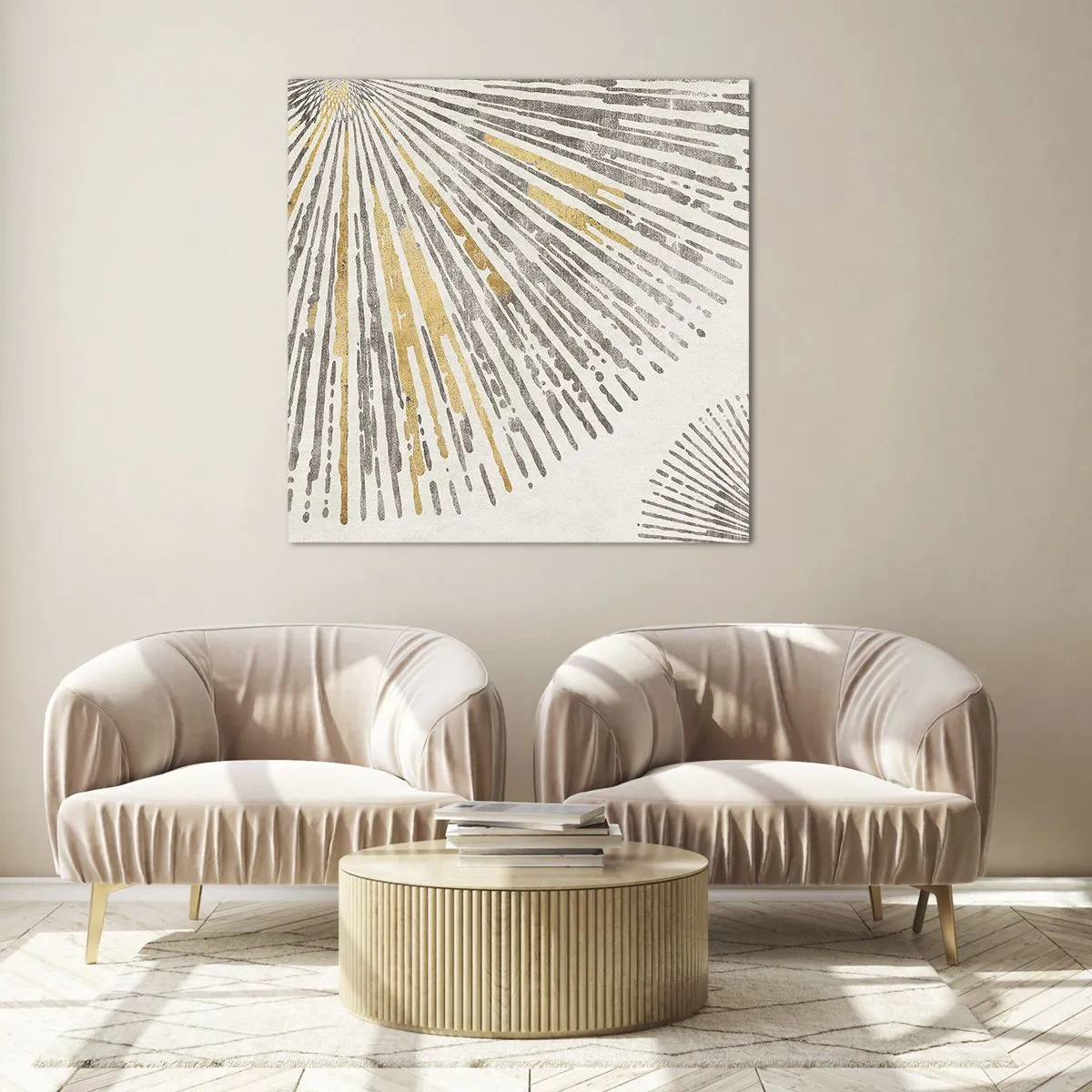 Glasbild - Bild auf glas - Schönheit des Strahls - 70x70 cm