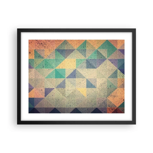 Poster in einem schwarzem Rahmen - Republik der Dreiecke - 50x40 cm