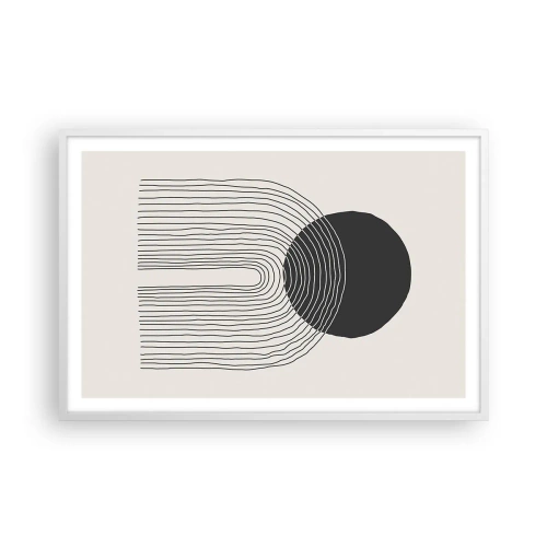 Poster in einem weißen Rahmen - Zittern und Vertrauen - 91x61 cm