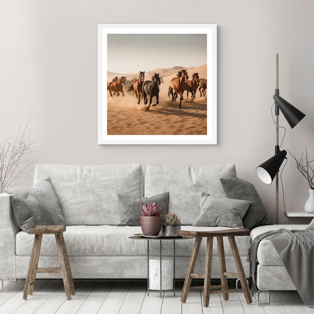 Poster in einem weißen Rahmen - Frei wie der Wind - 40x40 cm