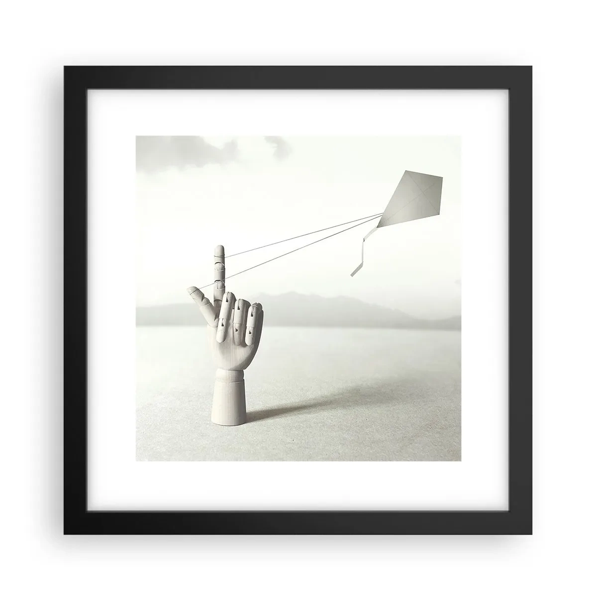 Poster in einem schwarzem Rahmen - Kraftprobe - 30x30 cm
