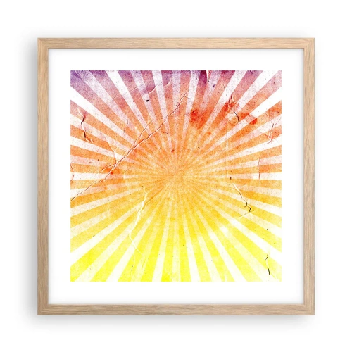 Poster in einem Rahmen aus heller Eiche - Sonnenaufgänge und Sonnenuntergänge - 40x40 cm