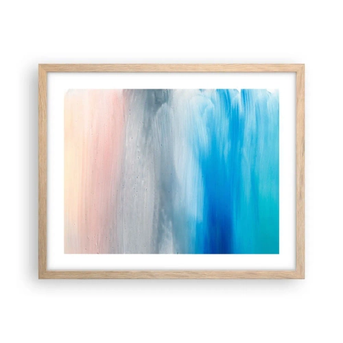 Poster in einem Rahmen aus heller Eiche - Elemente: Luft - 50x40 cm