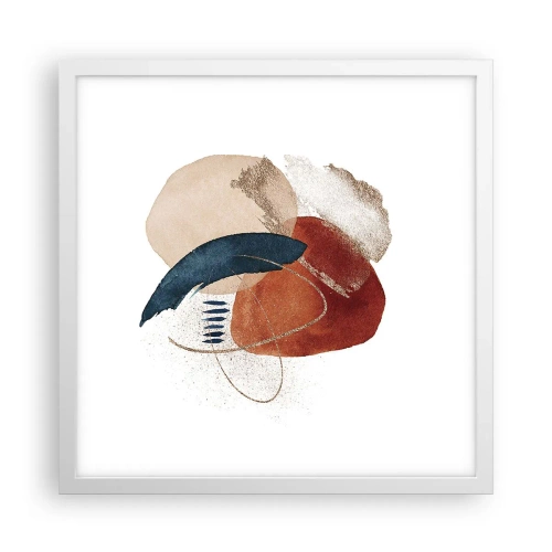 Poster in einem weißen Rahmen - Ovale Komposition - 40x40 cm