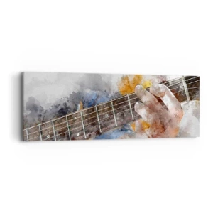 Bild auf Leinwand - Leinwandbild - Poesie zwischen den Saiten - 90x30 cm