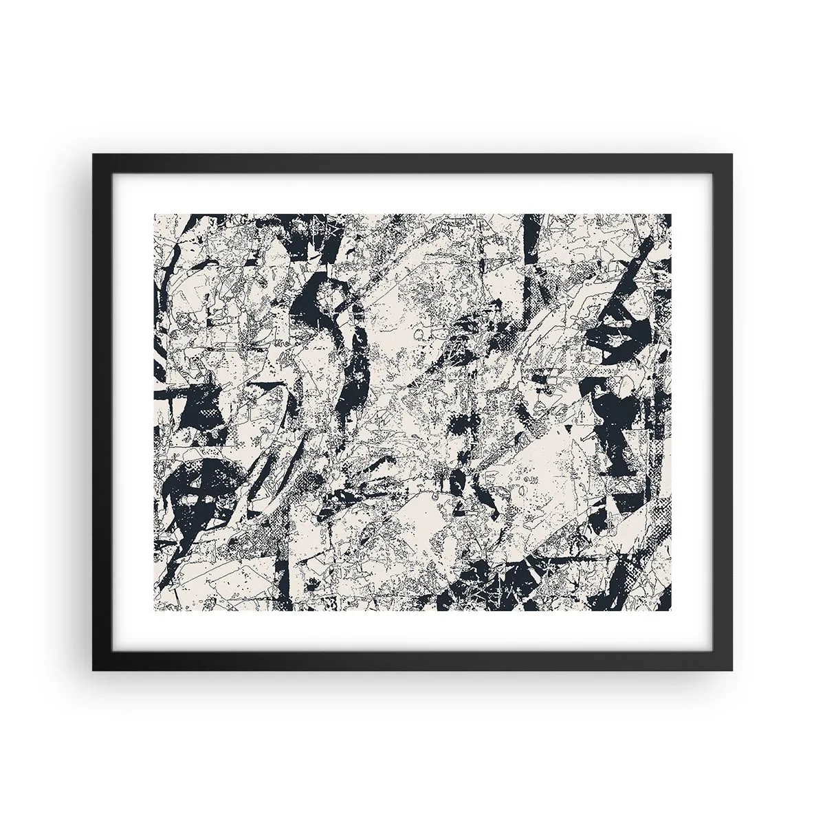 Poster in einem schwarzem Rahmen - Durchdringung der Gegensätze - 50x40 cm