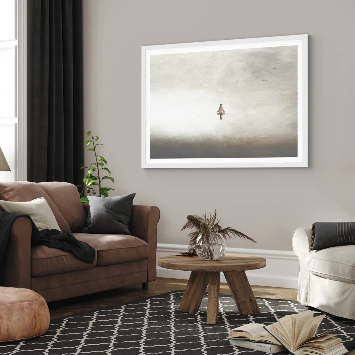 Poster in einem weißen Rahmen - Ein Kind in uns - 100x70 cm