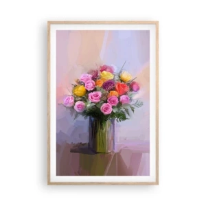 Poster in einem Rahmen aus heller Eiche - Festgehaltene Schönheit - 61x91 cm