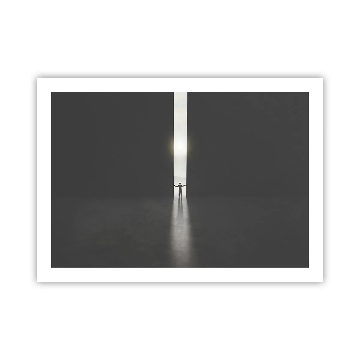 Poster - Ein Schritt in eine strahlende Zukunft - 70x50 cm