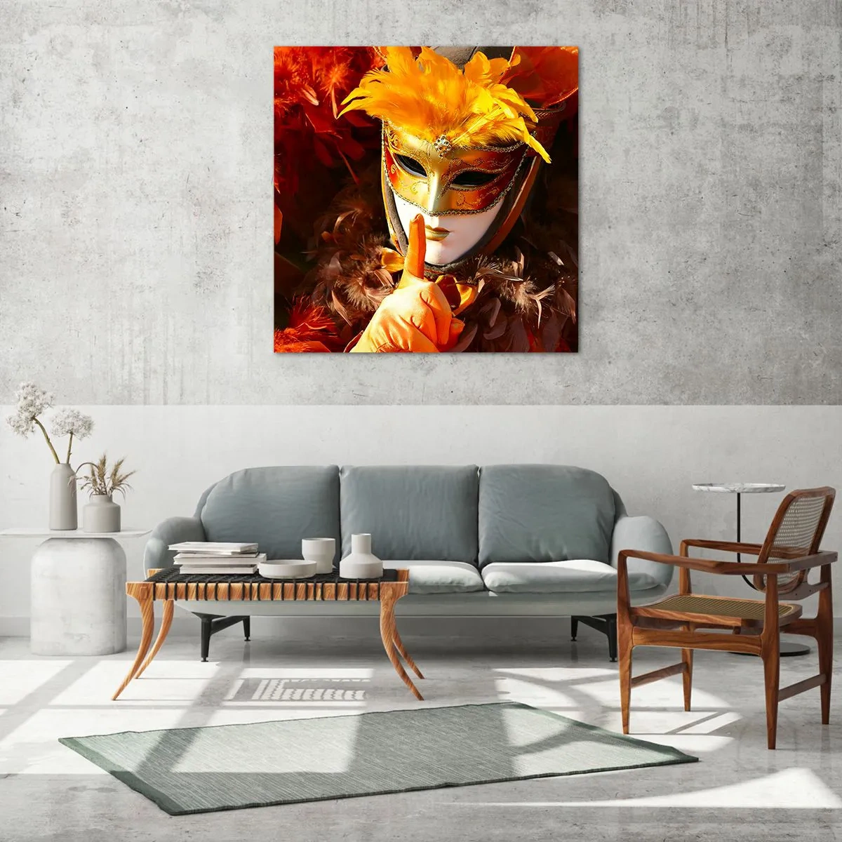 Glasbild - Bild auf glas - Geheimnis ist Teil des Spiels - 70x70 cm