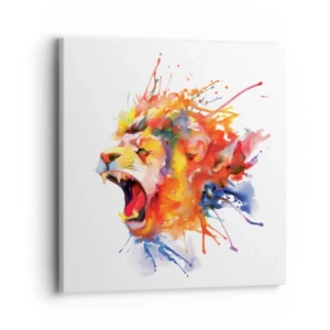 Bild auf Leinwand - Leinwandbild - Um vor Wut zu explodieren - 40x40 cm