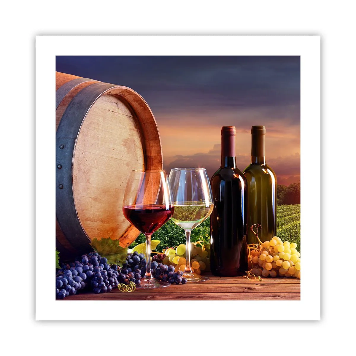 Poster - Hier schmeckt das Leben - 50x50 cm