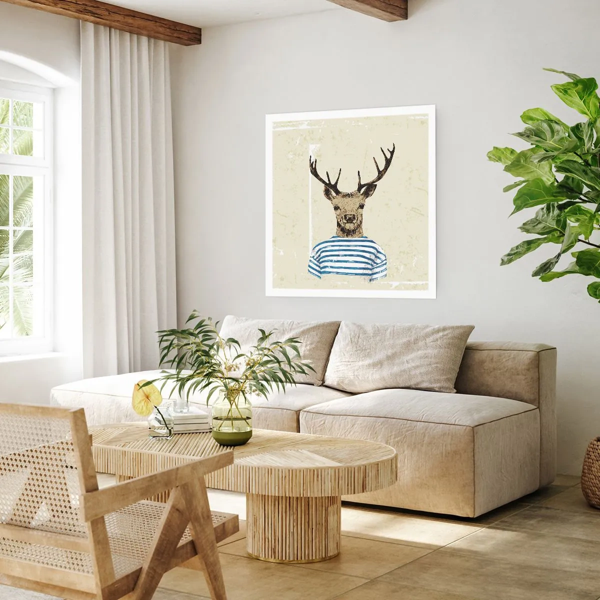 Poster - Weil ich gestreifte T-Shirts mag! - 40x40 cm