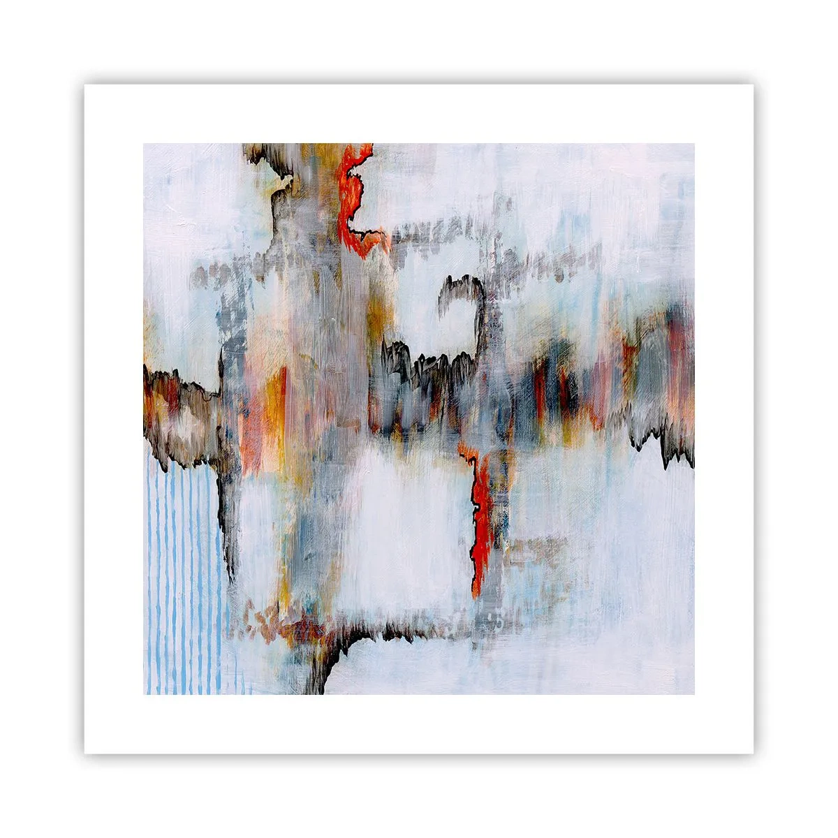 Poster - Ein Stock auf dem Wasser - 40x40 cm
