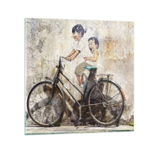 Glasbild - Bild auf glas - Richtig oder falsch? - 60x60 cm