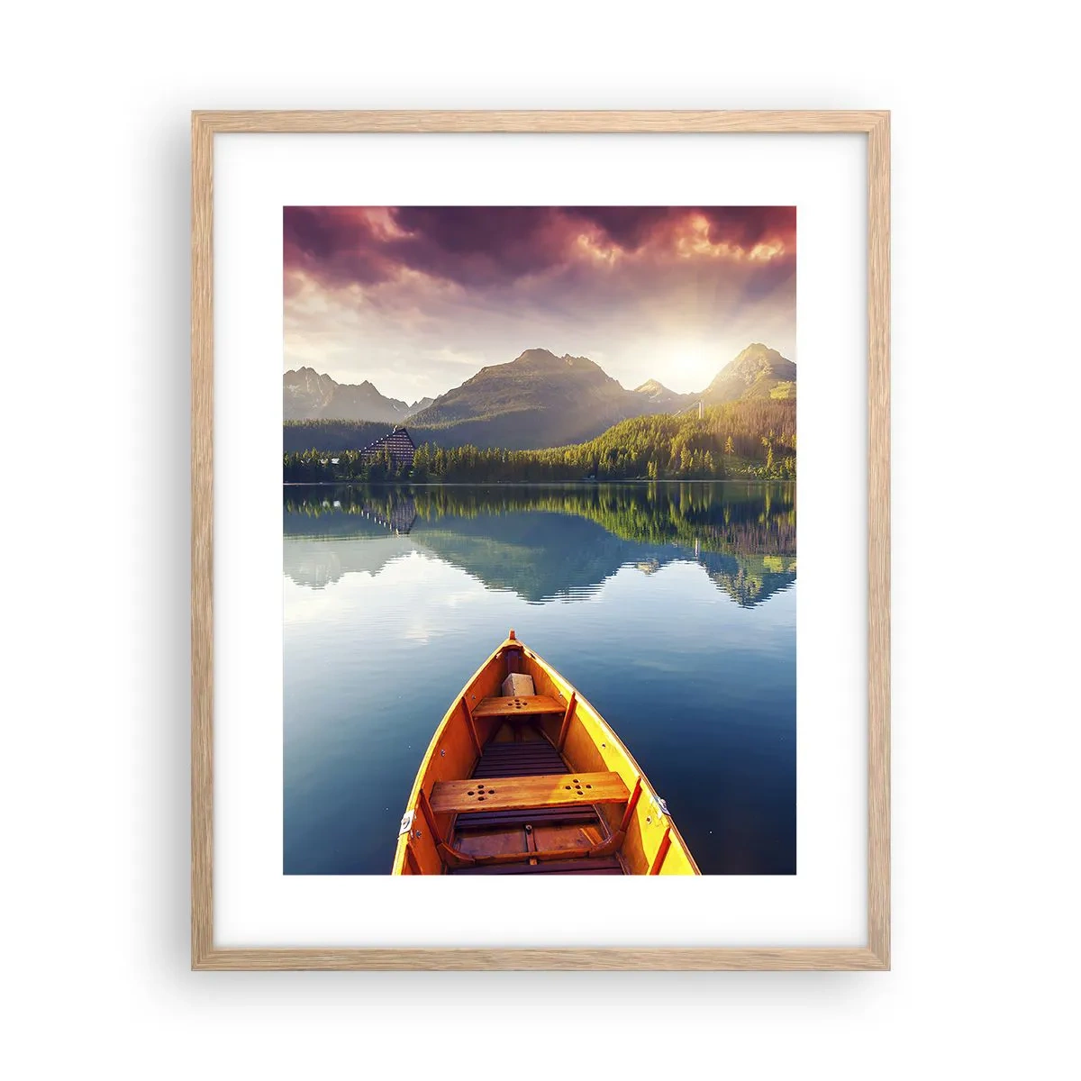 Poster in einem Rahmen aus heller Eiche - Nichts gegen die Natur - 40x50 cm