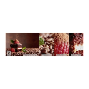 Fototapeten Muster Premium Canvas - Das Leben ist süß - Kuchen, Küche, Gastronomie - 100x30 cm