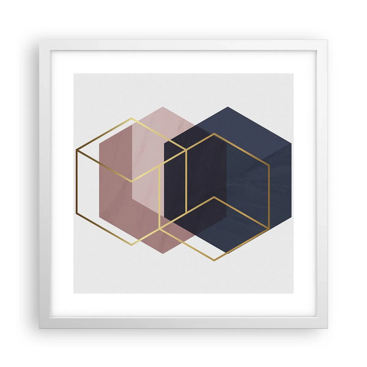 Poster in einem weißen Rahmen - Die Kraft der Einfachheit - 40x40 cm