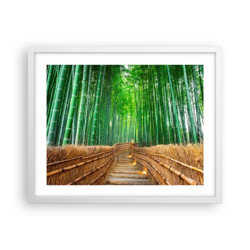 Poster in einem weißen Rahmen - Die Essenz der asiatischen Natur - 50x40 cm