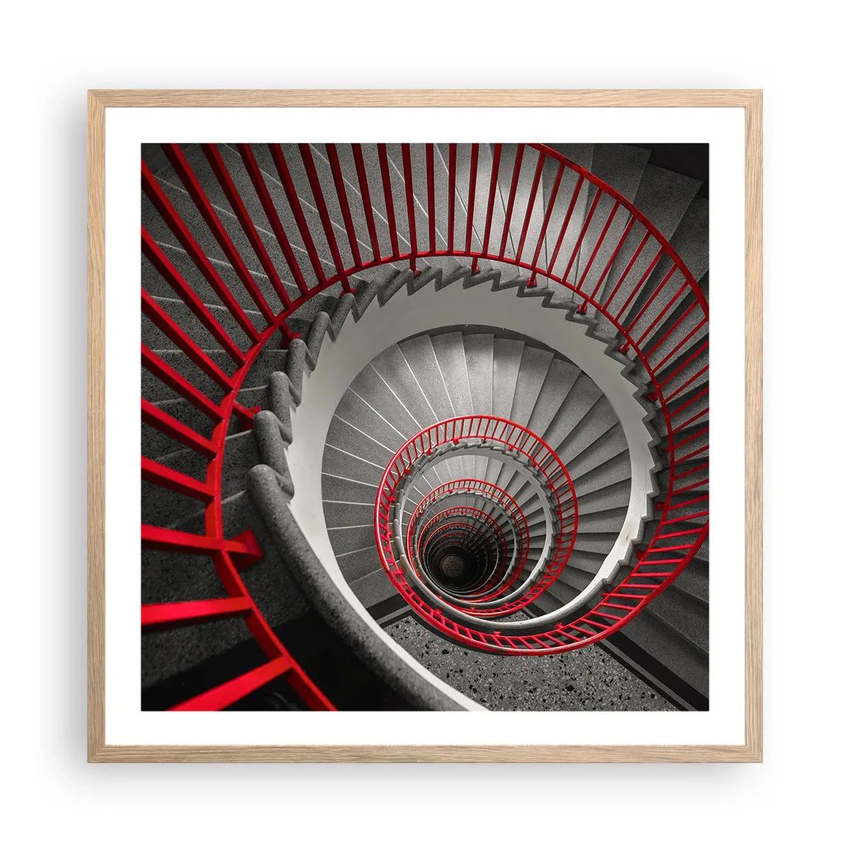 Poster in einem Rahmen aus heller Eiche - Architekturspaß - 60x60 cm