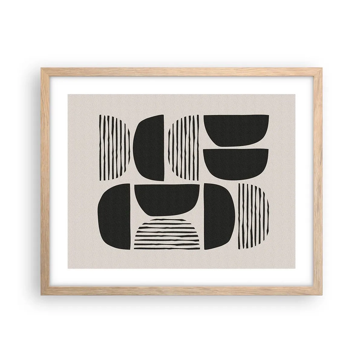 Poster in einem Rahmen aus heller Eiche - Halbherzige Deals - 50x40 cm