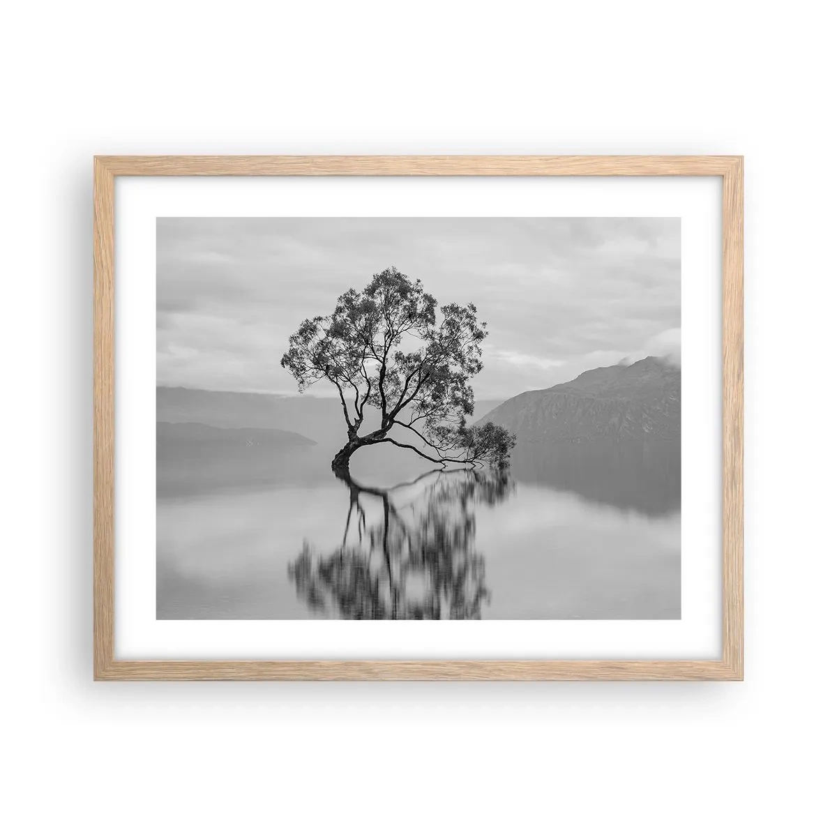 Poster in einem Rahmen aus heller Eiche - Es gibt so ein Land - 50x40 cm