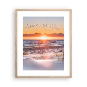 Poster in einem Rahmen aus heller Eiche - Horizontale Landschaft - 40x50 cm