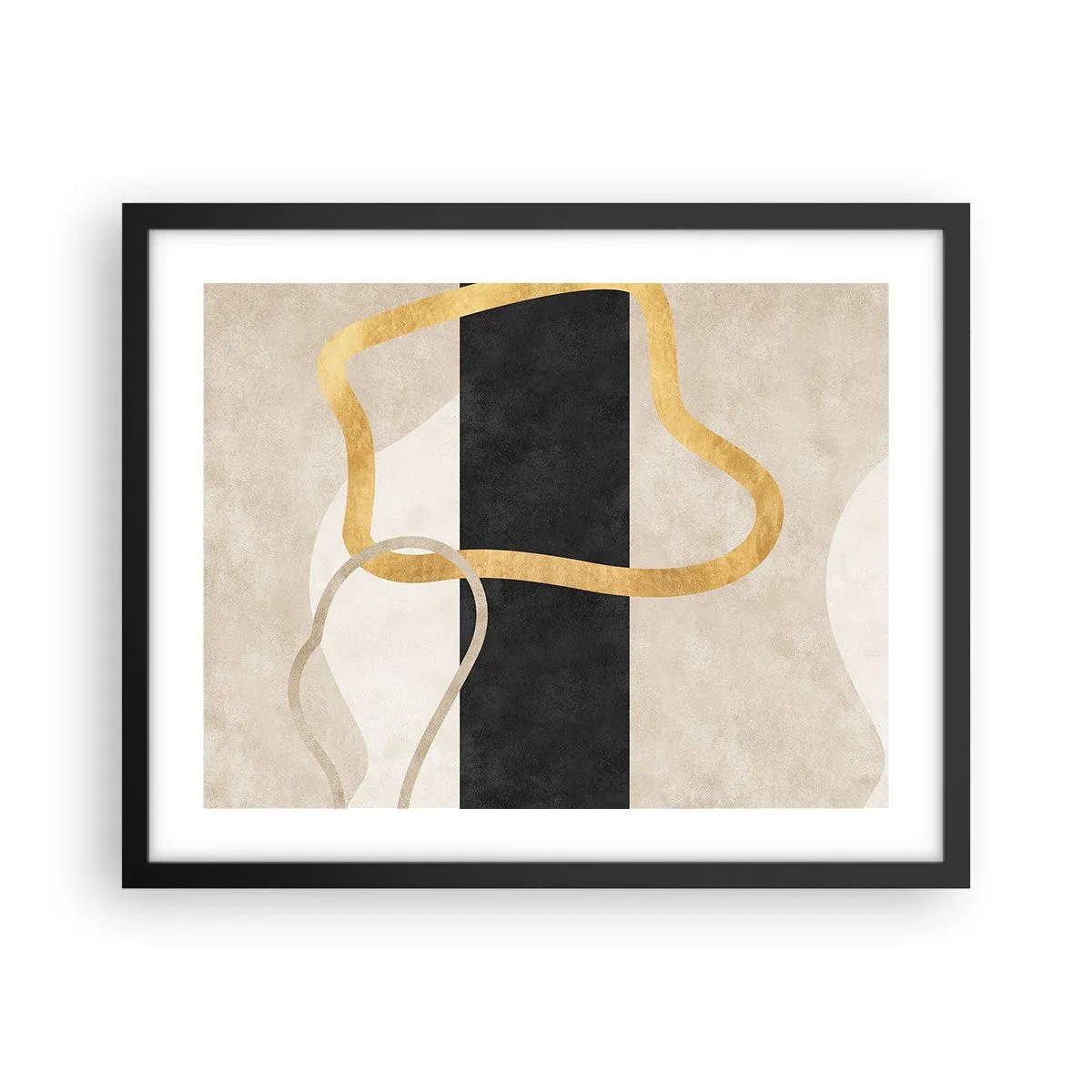 Poster in einem schwarzem Rahmen - Schleifenformen - 50x40 cm