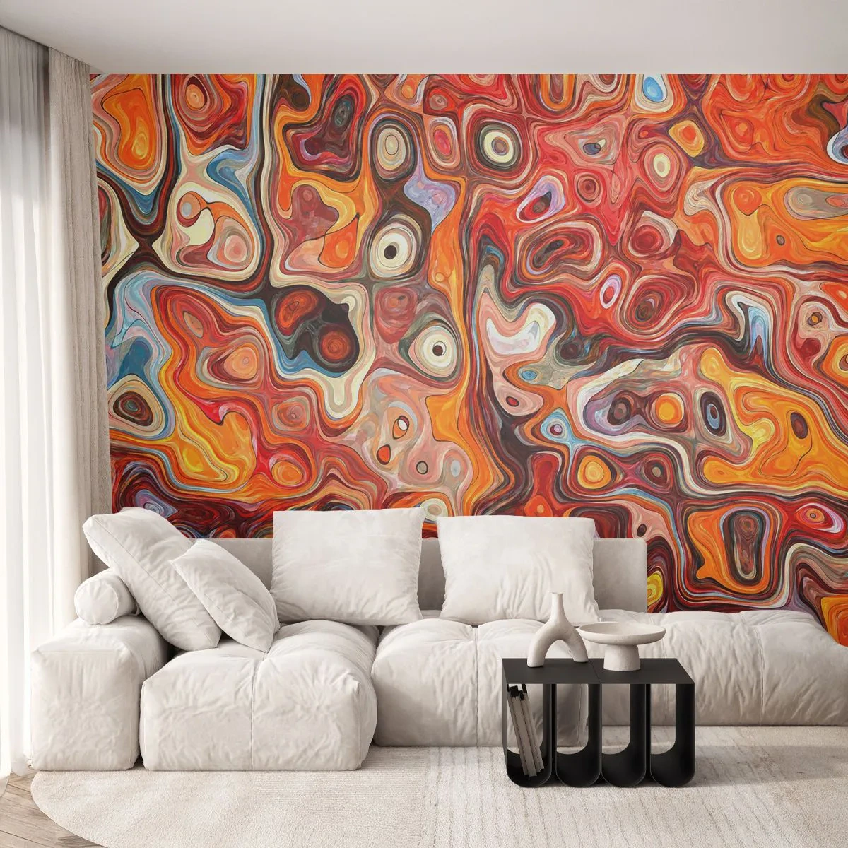 Fototapete Standard Eco - Wenn die Nüsse in Honig geschmolzen sind - Abstraktion, Stück, Modernes Muster - 250x175 cm