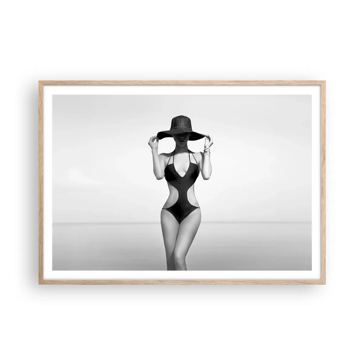 Poster in einem Rahmen aus heller Eiche - Mein Name ist: Eleganz - 100x70 cm