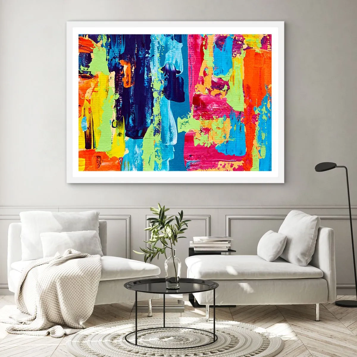 Poster in einem weißen Rahmen - Das Leben ist wunderschoen! - 40x30 cm