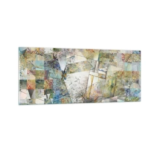Glasbild - Bild auf glas - Geometrische Mischung - 100x40 cm