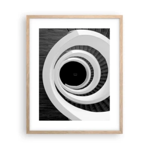 Poster in einem Rahmen aus heller Eiche - Zum Kern der Sache - 40x50 cm