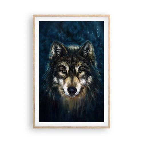 Poster in einem Rahmen aus heller Eiche - Alpha? Und Omega - 61x91 cm